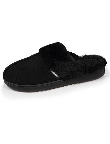 Chaussons mules suéfine, chauds femme Isotoner