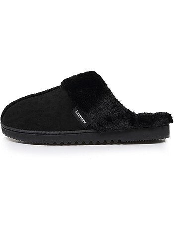 Chaussons mules suéfine, chauds femme Isotoner