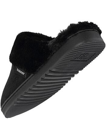 Chaussons mules suéfine, chauds femme Isotoner