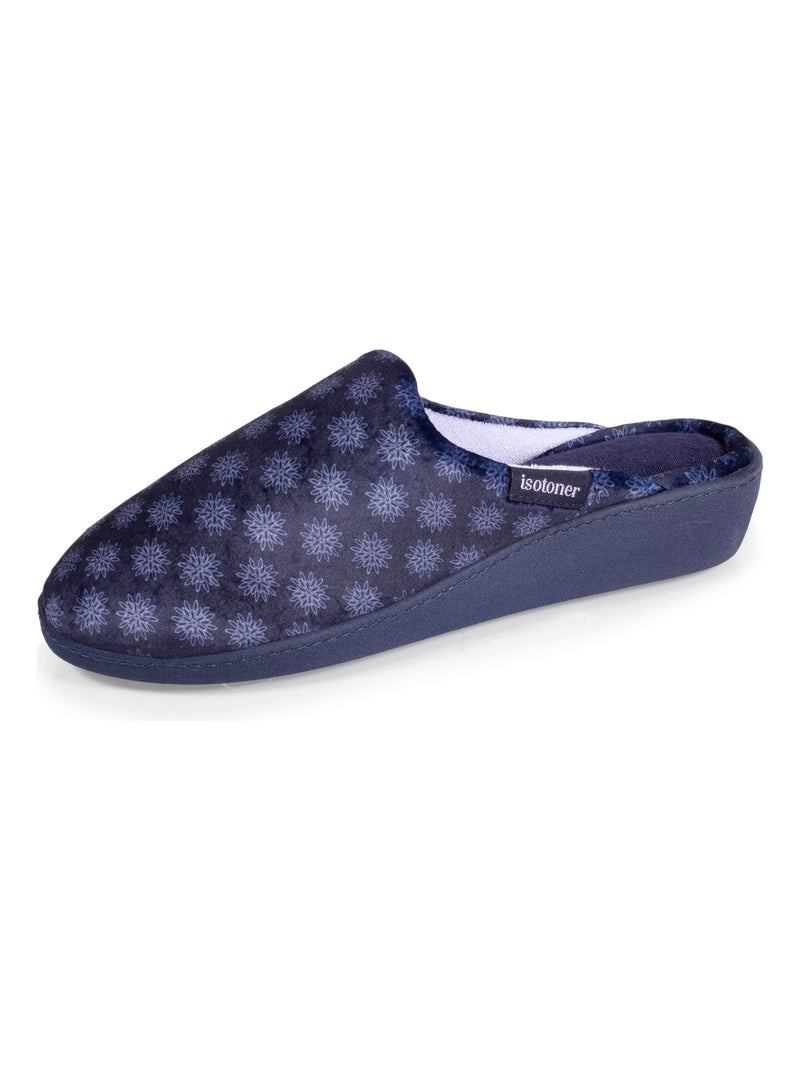 Chaussons mules talon femme marine Isotoner Bleu marine - Kiabi