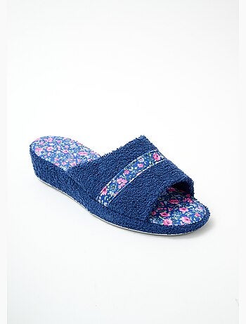 Chaussons mules toile largeur confort - Afibel