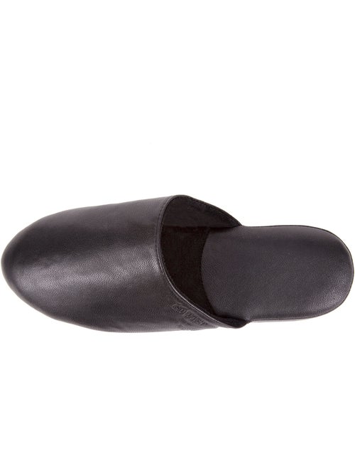 Chaussons mules tout cuir, semelle confort homme isotoner - Kiabi Chaussons mules tout cuir, semelle confort homme isotoner - Kiabi