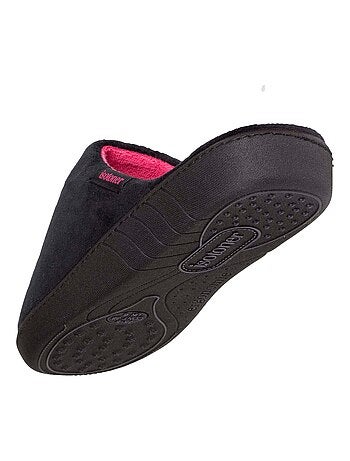 Chaussons mules très confortables, soutien voûte plantaire, intemporelles femme Isotoner