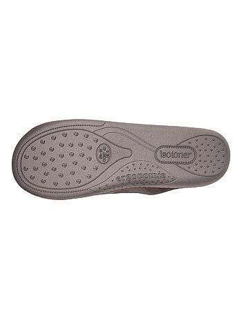 Chaussons mules tricolores homme Isotoner