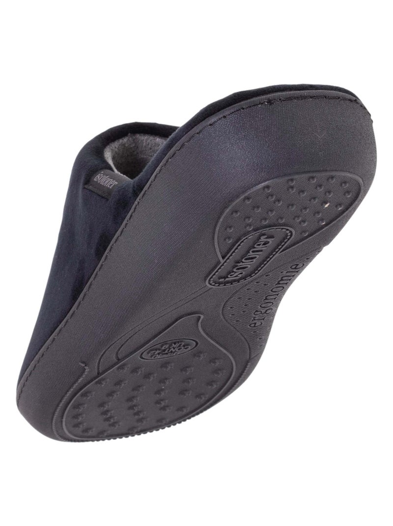 Chaussons mules ultra confortables à mémoire de forme, homme Isotoner Noir - Kiabi