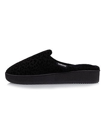 Chaussons mules ultra confortables, à mémoire de forme, semelle plateforme de 3,7 cm femme Isotoner