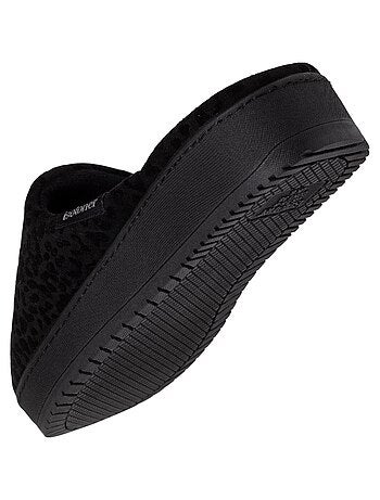 Chaussons mules ultra confortables, à mémoire de forme, semelle plateforme de 3,7 cm femme Isotoner