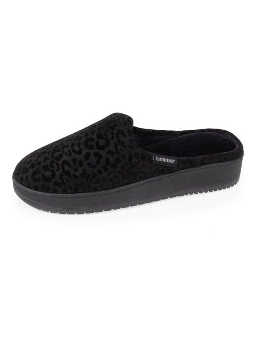 Chaussons mules ultra confortables, à mémoire de forme, semelle plateforme de 3,7 cm femme Isotoner - Kiabi