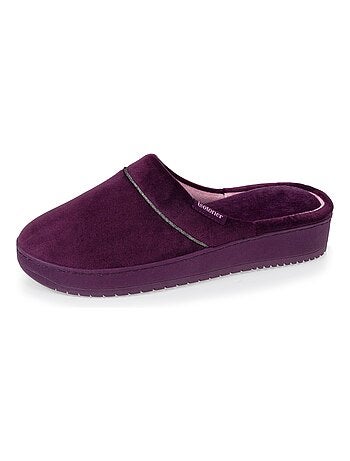 Chaussons mules ultra confortables, à mémoire de forme, semelle plateforme de 3,7 cm femme Isotoner