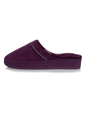 Chaussons mules ultra confortables, à mémoire de forme, semelle plateforme de 3,7 cm femme Isotoner