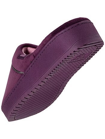 Chaussons mules ultra confortables, à mémoire de forme, semelle plateforme de 3,7 cm femme Isotoner