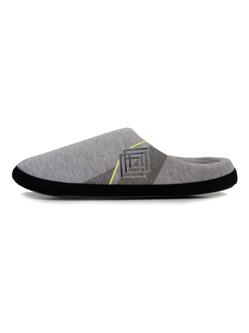Chaussons mules ultra confortables, avec picots antidérapants homme Isotoner Gris chiné - Kiabi