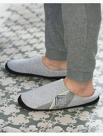 Chaussons mules ultra confortables, avec picots homme Isotoner