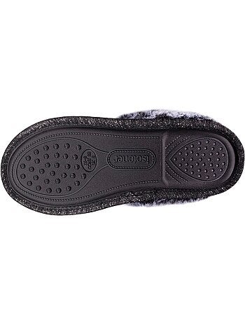 Chaussons mules ultra confortables, bordure en fausse femme isotoner