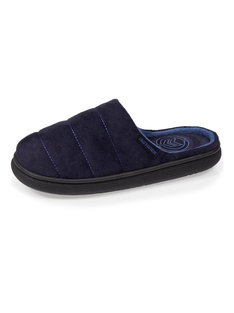 Chaussons mules ultra confortables, effet rebondissant avec un look très moderne homme Isotoner Bleu marine - Kiabi
