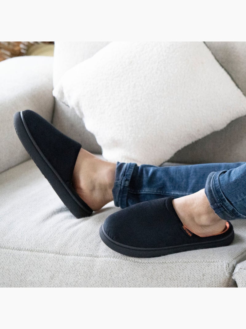 Chaussons mules ultra confortables, effet rebondissant avec un look très moderne homme Isotoner Noir - Kiabi