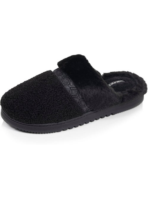 Chaussons mules ultra confortables, en maille bouclette, femme Isotoner - Kiabi Chaussons mules ultra confortables, en maille bouclette, femme Isotoner - Kiabi
