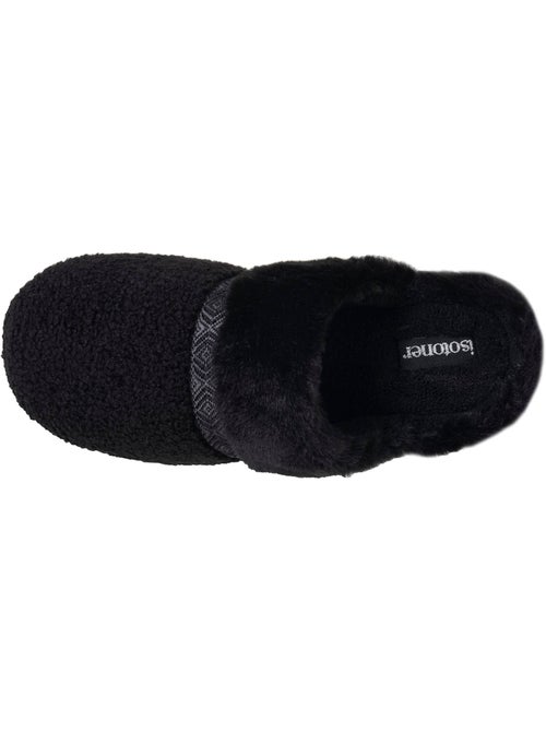 Chaussons mules ultra confortables, en maille bouclette, femme Isotoner - Kiabi Chaussons mules ultra confortables, en maille bouclette, femme Isotoner - Kiabi