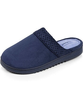 Chaussons mules ultra confortables, en suédine femme Isotoner