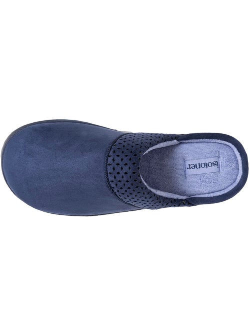 Chaussons mules ultra confortables, en suédine femme Isotoner - Kiabi