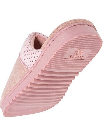 Chaussons mules ultra confortables, en suédine femme Isotoner