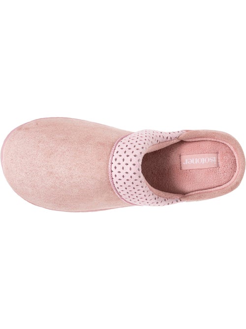 Chaussons mules ultra confortables, en suédine femme Isotoner - Kiabi