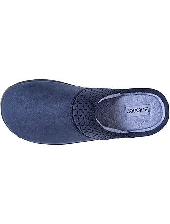 Chaussons mules ultra confortables, en suédine, semelle femme Isotoner