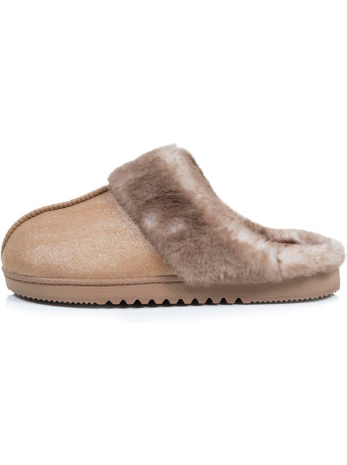 Chaussons mules ultra confortables, en suédine, semelle femme isotoner - Kiabi Chaussons mules ultra confortables, en suédine, semelle femme isotoner - Kiabi