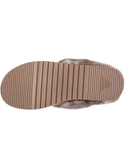 Chaussons mules ultra confortables, en suédine, semelle femme isotoner - Kiabi Chaussons mules ultra confortables, en suédine, semelle femme isotoner - Kiabi