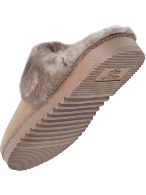 Chaussons mules ultra confortables, en suédine, semelle femme isotoner - Kiabi Chaussons mules ultra confortables, en suédine, semelle femme isotoner - Kiabi