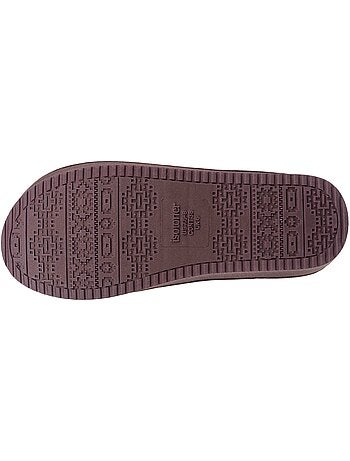 Chaussons mules à talon compensé de 3,5 cm, très femme Isotoner