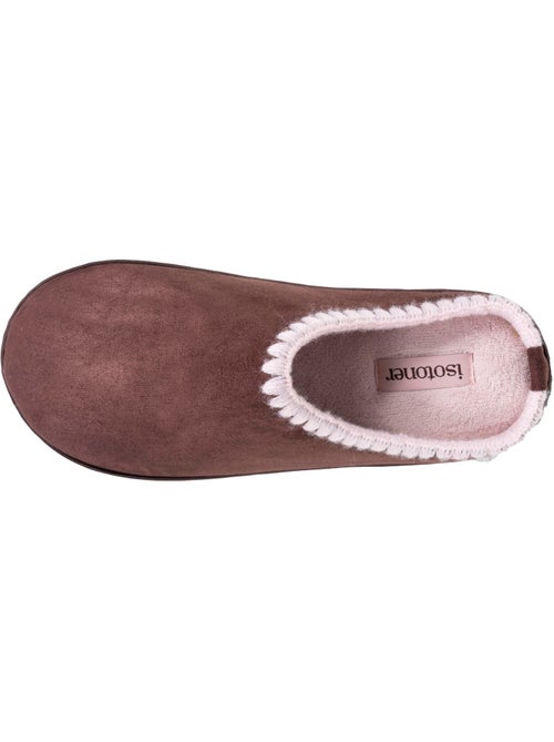 Chaussons mules ultra confortables, en suédine semelle femme Isotoner - Kiabi