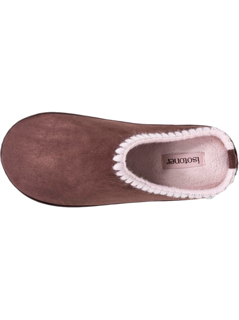 Chaussons mules ultra confortables, en suédine semelle femme Isotoner Marron - Kiabi
