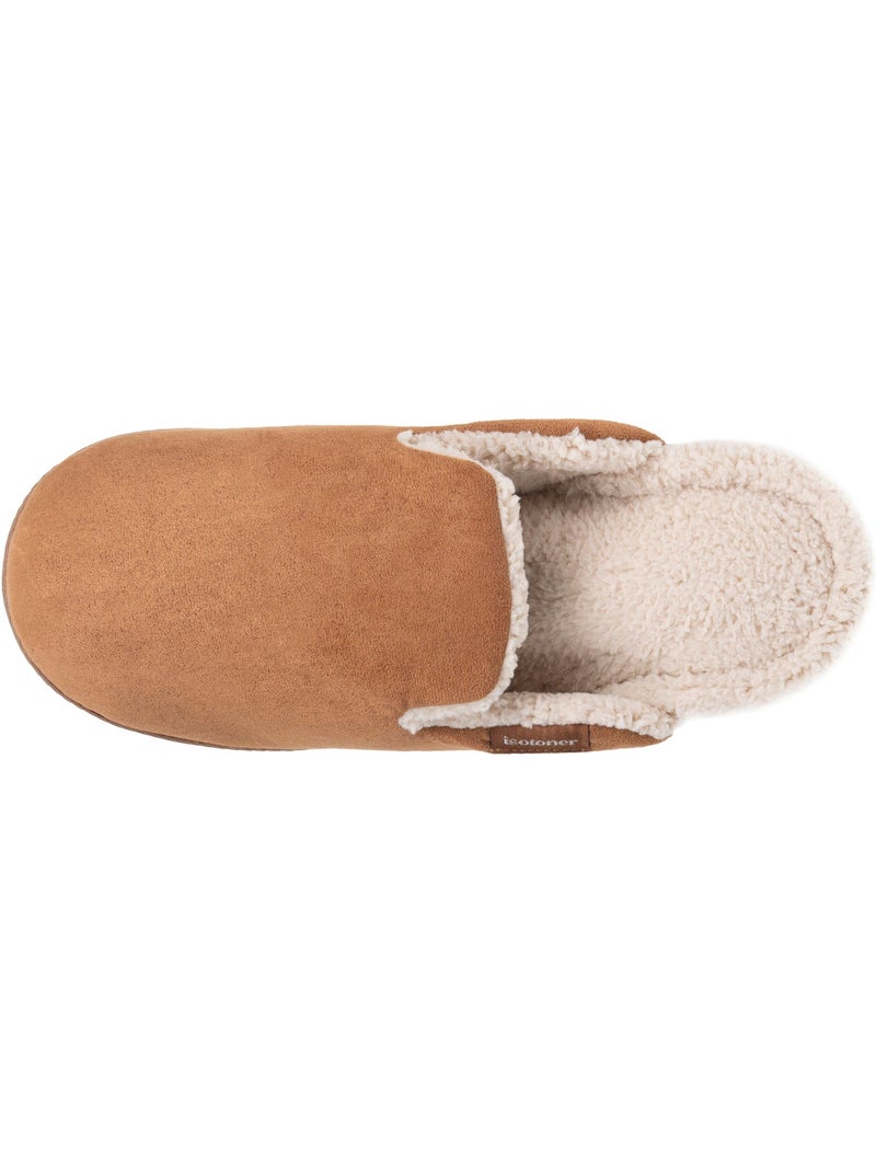 Chaussons mules ultra confortables, en suédine, semelle homme isotoner Camel - Kiabi