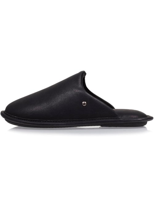 Chaussons mules ultra confortables et léger effet faux homme isotoner - Kiabi Chaussons mules ultra confortables et léger effet faux homme isotoner - Kiabi