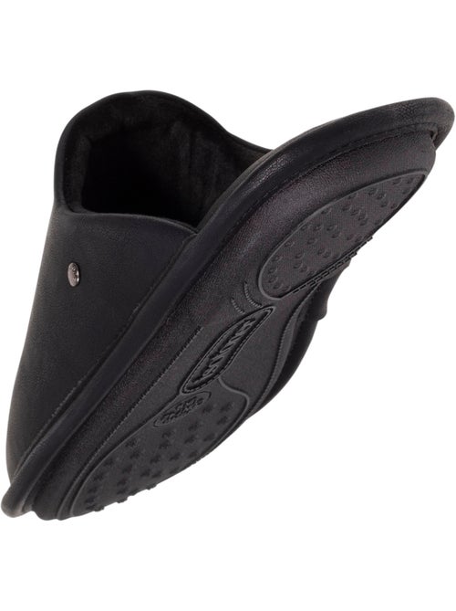 Chaussons mules ultra confortables et léger effet faux homme isotoner - Kiabi Chaussons mules ultra confortables et léger effet faux homme isotoner - Kiabi