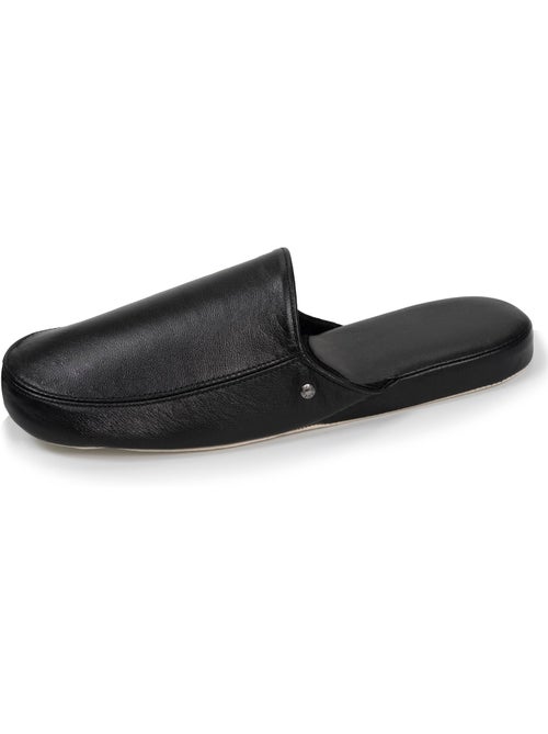 Chaussons mules ultra confortables et léger en cuir homme isotoner - Kiabi Chaussons mules ultra confortables et léger en cuir homme isotoner - Kiabi