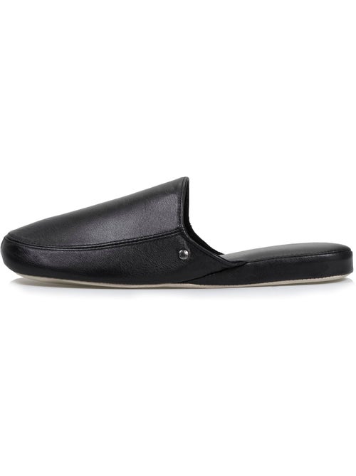 Chaussons mules ultra confortables et léger en cuir homme isotoner - Kiabi Chaussons mules ultra confortables et léger en cuir homme isotoner - Kiabi