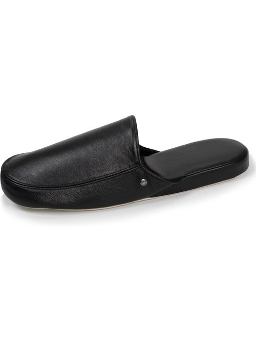 Chaussons mules ultra confortables et léger en cuir homme isotoner - Kiabi Chaussons mules ultra confortables et léger en cuir homme isotoner - Kiabi
