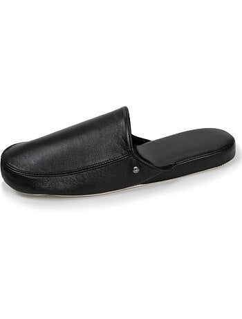 Chaussons mules ultra confortables et léger en cuir homme
