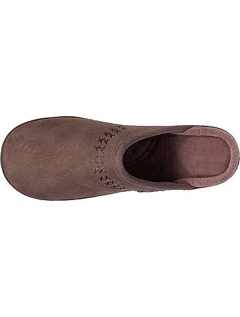 Chaussons mules ultra confortables et légères, en coton femme isotoner