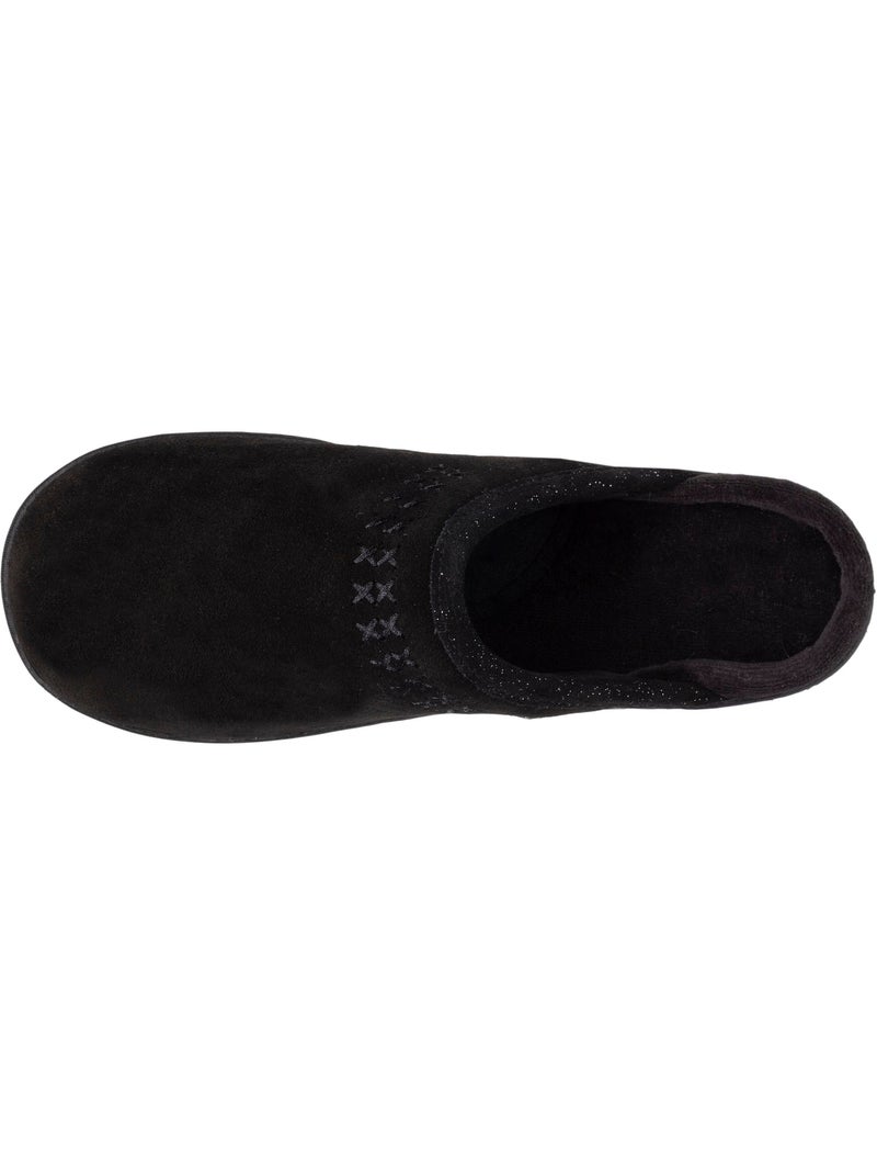 Chaussons mules ultra confortables et légères, en coton femme Noir - Kiabi