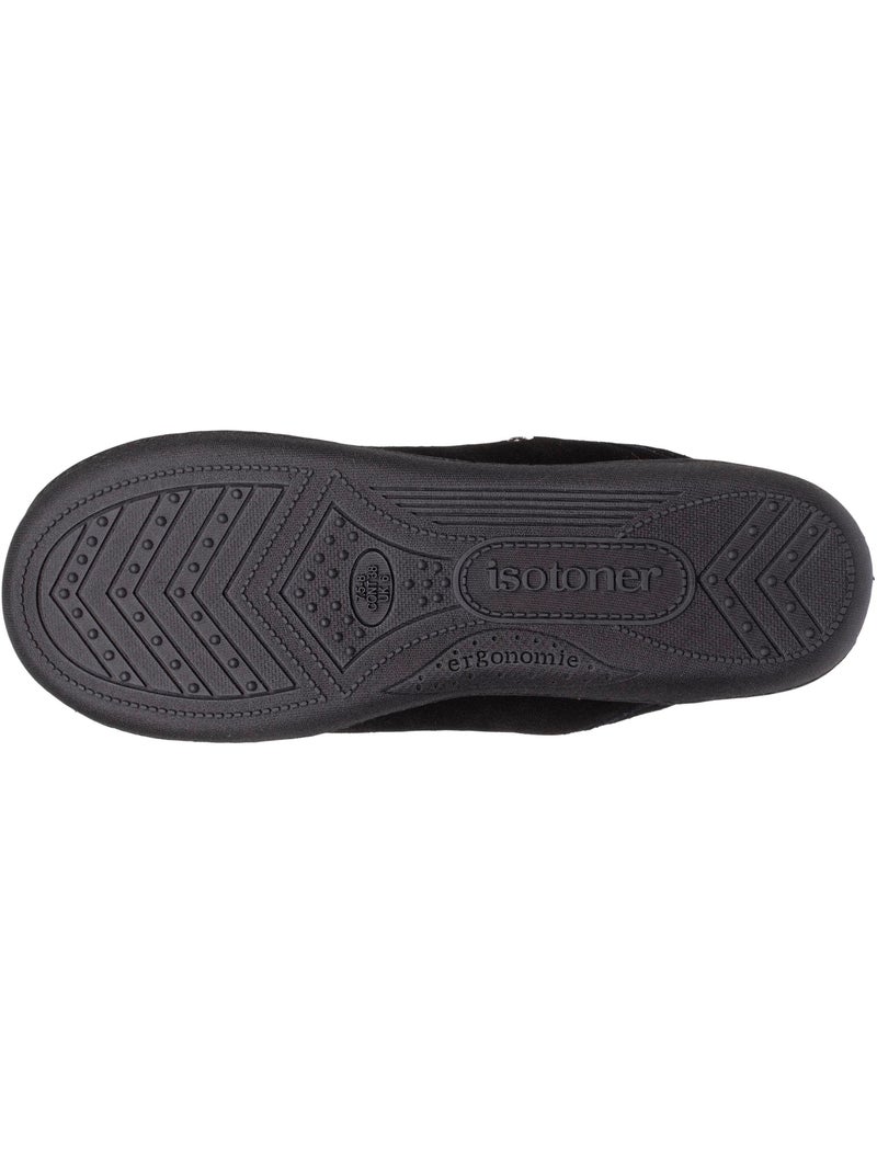 Chaussons mules ultra confortables et légères, en coton femme Noir - Kiabi