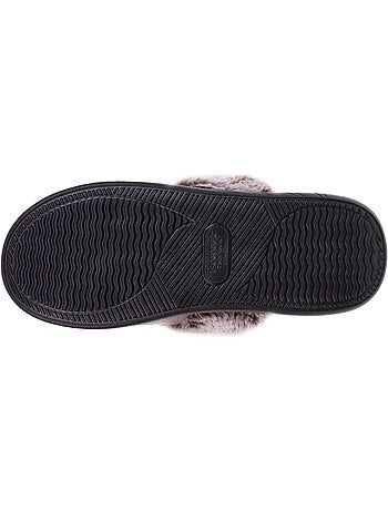 Chaussons mules ultra confortables et légères femme isotoner