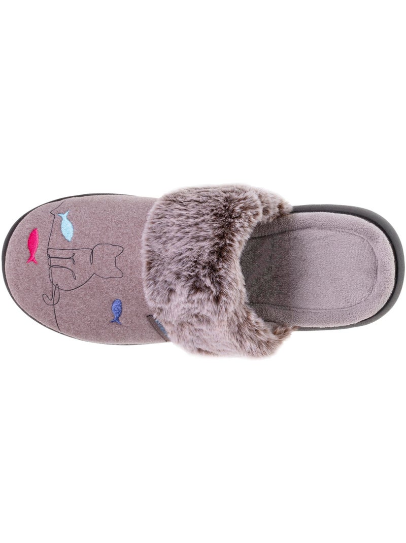Chaussons mules ultra confortables et légères femme Isotoner Marron clair - Kiabi