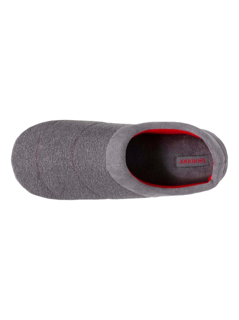Chaussons mules ultra confortables et légères, semelle en gomme antidérapante homme Isotoner Gris chiné - Kiabi