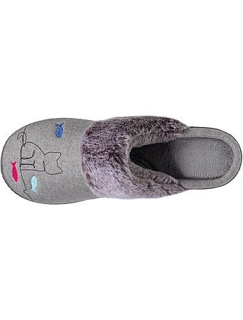 Chaussons mules ultra confortables et légers, mousse à femme isotoner