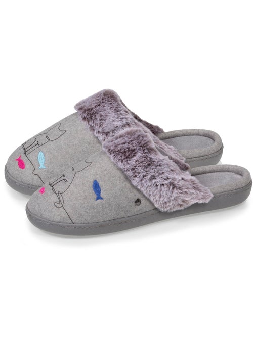 Chaussons mules ultra confortables et légers, mousse à femme isotoner - Kiabi