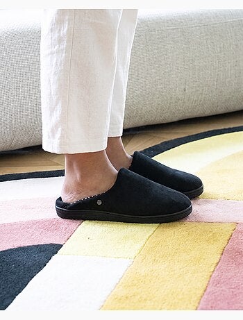 Chaussons mules ultra confortables et légers, mousse mémoire de forme, femme isotoner