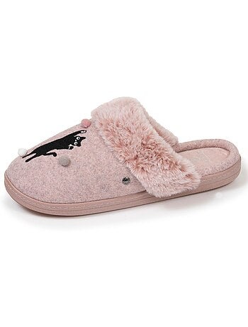 Chaussons mules ultra confortables et légers, mousse à femme isotoner